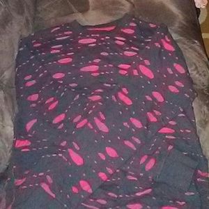 Long sleeve distressed sweat shirt